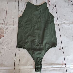 Free People Intamitely Women's Green Sleeveless Bodysuit Size M/L